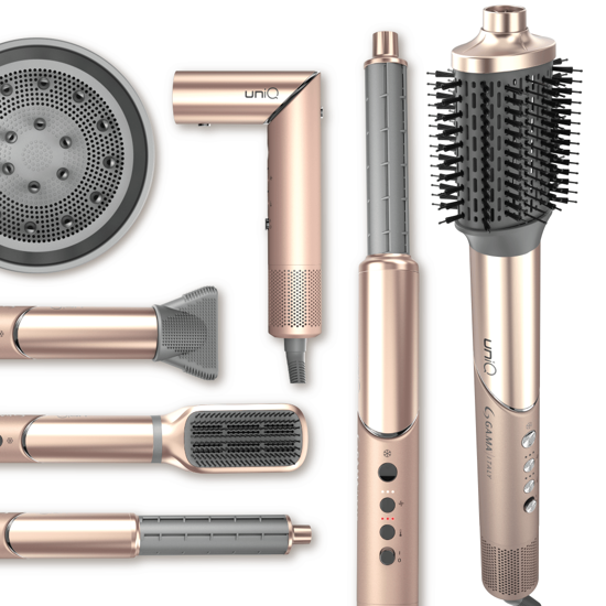 Imagen de Uniq Radiant Cepillo Secador Multi Styler 9 En 1 Gama 12c Negro