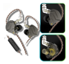 Imagen de Auriculares Kz Zsn Pro Monitores Con Micrófono Color Gray - Gris